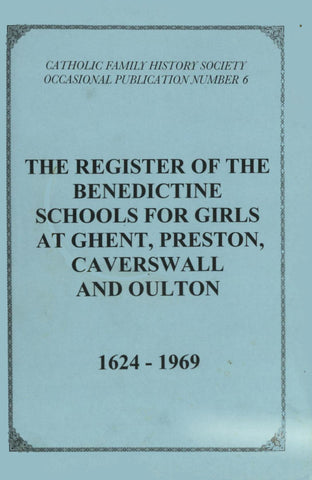 Benedictine Schools for Girls: Registers
