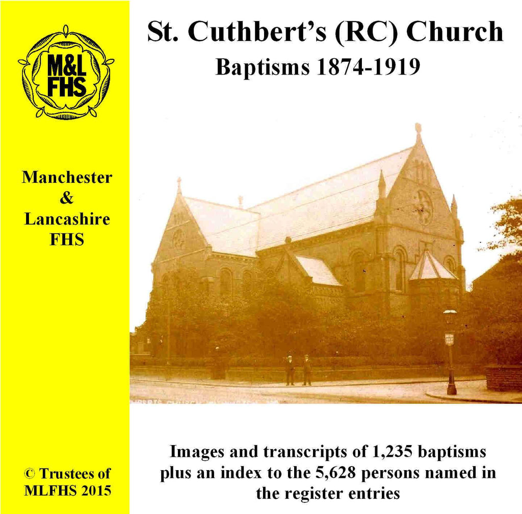 Manchester, St. Cuthbert's (RC) Church Baptisms 1874-1919 (Download)