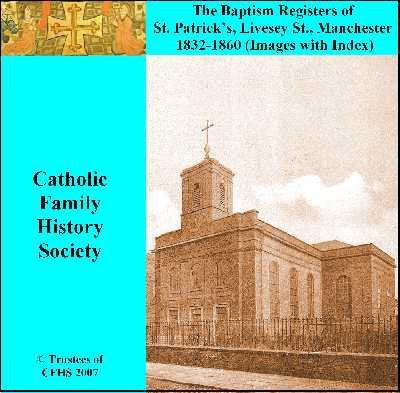 Manchester, St. Patrick (RC) Baptisms 1832-1860