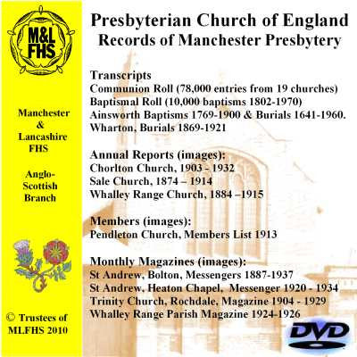 Presbyterian Church of England Records of Manchester Presbytery
