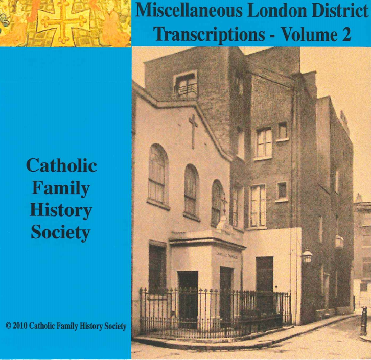 Miscellaneous London District Transcriptions Volume 2